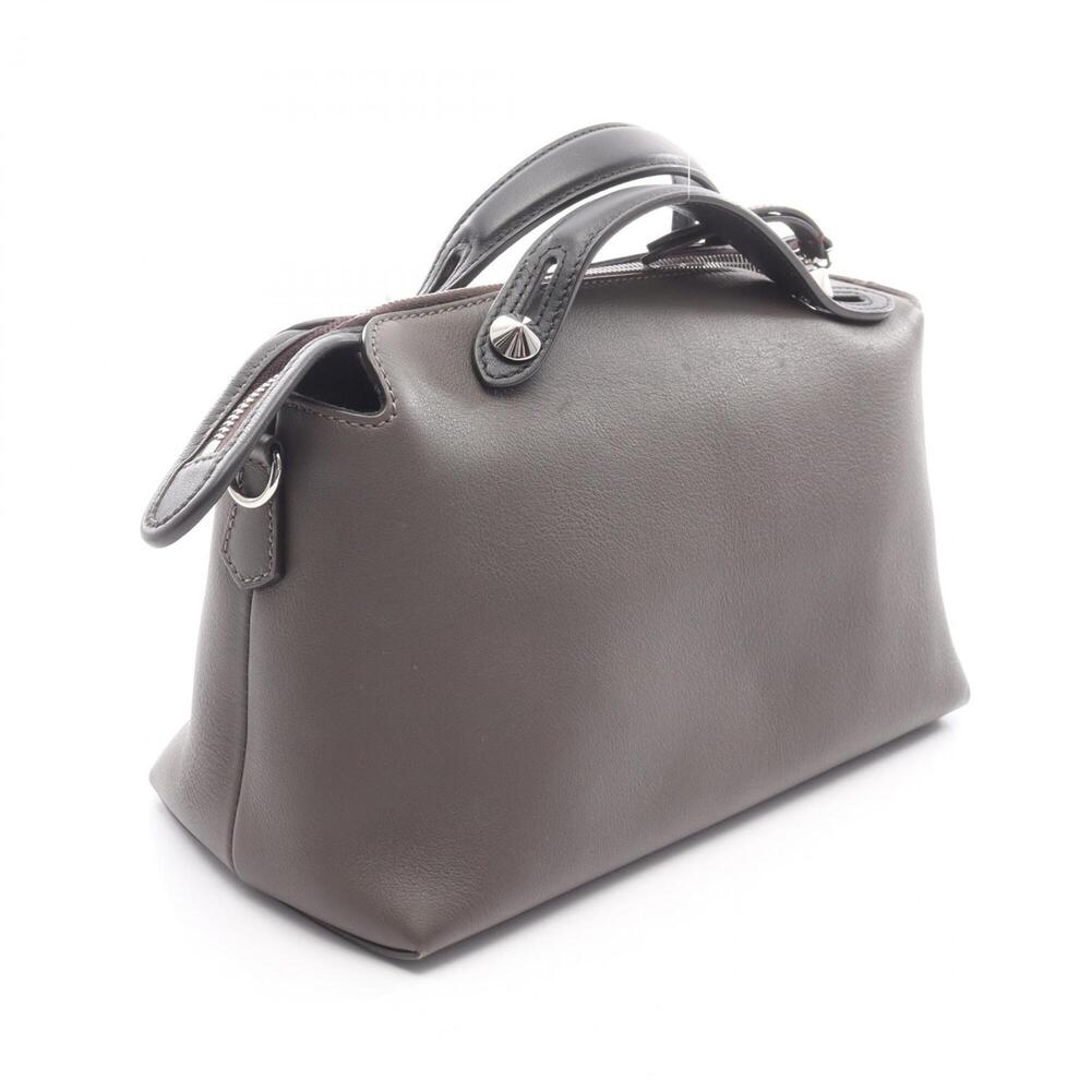Fendi BY THE WAY MEDIUM 2-Way Handbag, Leather, Women's, Gray/Black - Picture 2 of 10